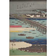 Utagawa Hiroshige: Famous Places of the Eastern Capital: Evening Cool at Ryôgoku Bridge - Harvard Art Museum