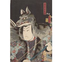 歌川国貞: Actor Arashi Rikan 3rd (One of Three Kabuki Actors), Late Edo period, circa 1855-1860 - ハーバード大学