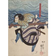 歌川国芳: Higuchi Jirô Disguised as Boatman Matsuemon (Sendô Matsuemon jitsu wa Higuchi Jirô), Late Edo period, 19th century - ハーバード大学