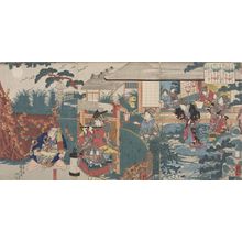 歌川国芳: Triptych: Yoshitsune as a Boy (Onzôshi Ushiwakamaru), Late Edo period, 19th century - ハーバード大学