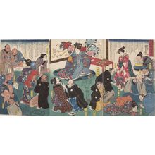 歌川国芳: Triptych: Nambyô Ryôji, Late Edo period, circa 1847-1852 - ハーバード大学