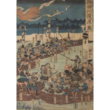 Utagawa Kuniyoshi: Battle Crossing of the Sumidagawa (Sumidagawa ikada watashi no zu), Late Edo period, 19th century - Harvard Art Museum