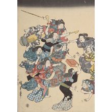 歌川広重: Beating the Second Wife According to the Old Custom, Late Edo period, circa 1852 - ハーバード大学