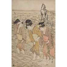 Kitagawa Utamaro: Women at the Beach of Futami-ga-ura, Late Edo period, circa 1803-1804 - Harvard Art Museum