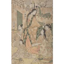 Kitagawa Utamaro: Hideyoshi and his Five Wives Viewing the Cherry Blossoms at Higashiyama, Late Edo period, circa 1803-1804 - Harvard Art Museum