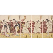 Utagawa Toyokuni I: Pentaptych: Series of Five Actors - Harvard Art Museum