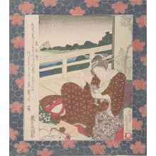 Utagawa Sadakage: Makuboji, Courtesan Painting Her Eyebrows - Harvard Art Museum