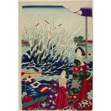 無款: Port Festival Scene, Meiji period, 1890 - ハーバード大学