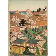 Utagawa Kuniyoshi: View of the Pleasure Quarters of Yokohama (Yokohama kuruwa no zu), Late Edo period, fourth month of 1860 - Harvard Art Museum