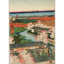 歌川国芳: View of the Pleasure Quarters of Yokohama (Yokohama kuruwa no zu), Late Edo period, fourth month of 1860 - ハーバード大学