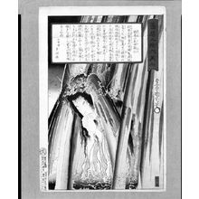 Toyohara Kunichika: Uba Shizu of Nabeshima Praying Under a Waterfall from the series Zen Aku Sanjuroku Bijin (Thirty-six Virtuous or Evil Beauties), Meiji period, 1876 - Harvard Art Museum