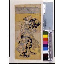 勝川春章: Actor as Woman Dancing with Fan, Edo period, - ハーバード大学