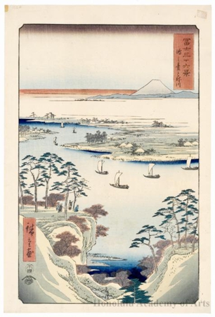 Utagawa Hiroshige: Wild Goose Hill - Thirty-six Views of Mt.Fuji 