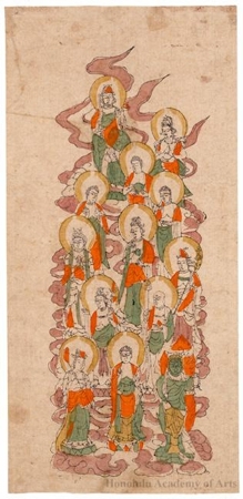 Unknown: Jüsambutsu-Mandala: Mandala of the Thirteen Buddhas - Honolulu Museum of Art