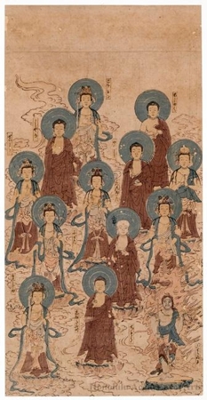 Unknown: Jüsambutsu-Mandala: Mandala of the Thirteen Buddhas - Honolulu Museum of Art