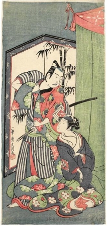 Ippitsusai Buncho: The Kabuki actors Ichikawa Yaozö II and the Onnagata Nakamura Matsue I - Honolulu Museum of Art