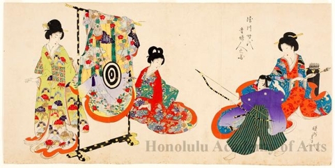 豊原周延: Women’s Activities of the Tokugawa Era - ホノルル美術館