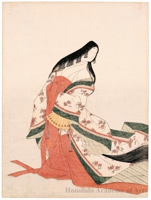 細田栄之: The Poetess Izumi Shikibu - ホノルル美術館