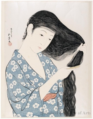 Hashiguchi Goyo: Combing Hair - Honolulu Museum of Art