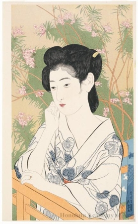 Hashiguchi Goyo: Woman At Hot Spring Inn - Honolulu Museum of Art