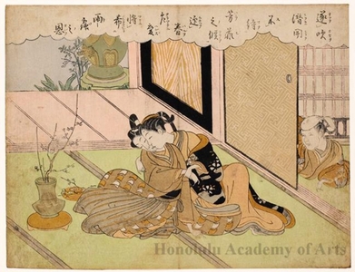 Suzuki Harunobu: Lovers (descriptive title) - Honolulu Museum of Art