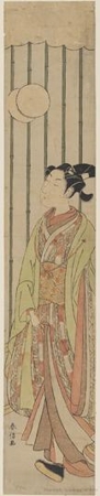 Suzuki Harunobu: Young Kashiwagi Kicking a Foot-ball - Honolulu Museum of Art