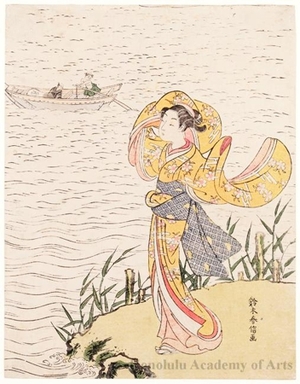 Suzuki Harunobu: Parody of Matsuura Sayo-hime - Honolulu Museum of Art