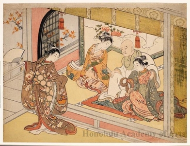 Suzuki Harunobu: The Story of Giö (Hotoke-gozen) : Dancing Before Kiyomori - Honolulu Museum of Art