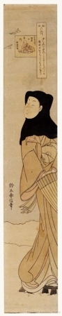 Suzuki Harunobu: The Tama River of Plovers, a Famous Spot in Mutsu - Honolulu Museum of Art