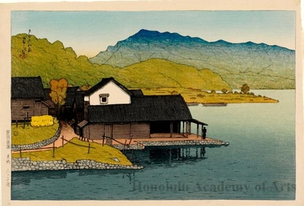 川瀬巴水: Lake Kugushi , Wakasa - ホノルル美術館