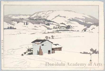 Yoshida Hiroshi: Winter in Taguchi (Later printing by Toshi Yoshida) - Honolulu Museum of Art