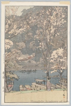 吉田博: Arashiyama (Later printing by Toshi Yoshida) - ホノルル美術館