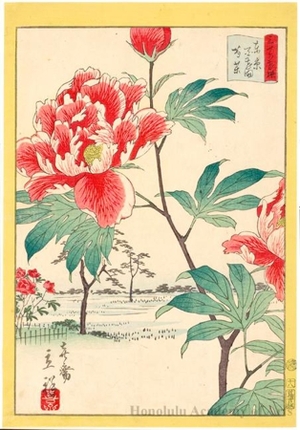Utagawa Hiroshige II: Peonies - Honolulu Museum of Art