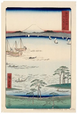 Utagawa Hiroshige: Kuroto Bay in Kazusa Province - Honolulu Museum of Art