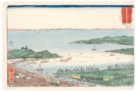 Utagawa Hiroshige: Niigata in Echigo Province - Honolulu Museum of Art