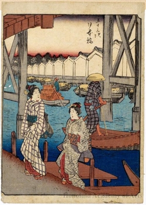 Utagawa Hiroshige: Nihonbashi (Station #1) - Honolulu Museum of Art