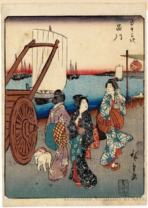 Utagawa Hiroshige: Shinagawa (Station #2) - Honolulu Museum of Art