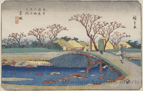 Utagawa Hiroshige: Akasaka - Honolulu Museum of Art