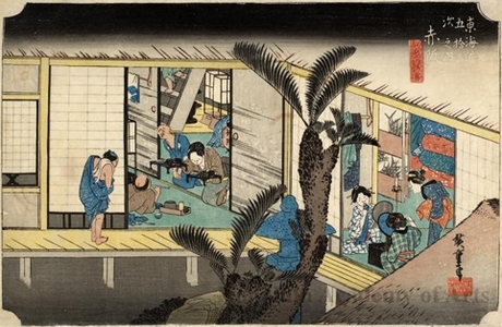 Utagawa Hiroshige: Akasaka (Staion #37) - Honolulu Museum of Art