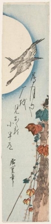 Utagawa Hiroshige: Wild Geese and Moon - Honolulu Museum of Art