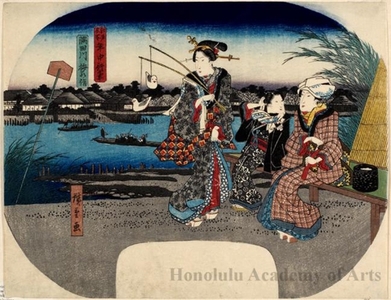 Utagawa Hiroshige: Visit to Umewaka, Sumida River - Honolulu Museum of Art