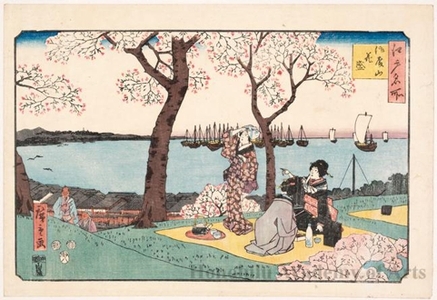 Utagawa Hiroshige: Flowers in Full bloom at Gotenyama - Honolulu Museum of Art