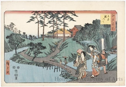 歌川広重: Takinogawa River, Öji - ホノルル美術館