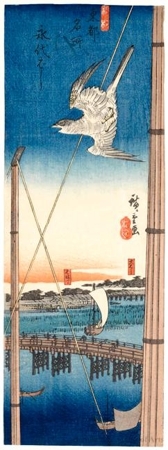 Utagawa Hiroshige, 歌川広重 (Utagawa Hiroshige)による浮世絵「Eitaibashi」