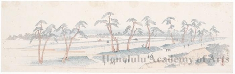Utagawa Hiroshige: Takada Riding Grounds - Honolulu Museum of Art