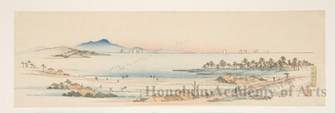 Utagawa Hiroshige: The Salt Beach at Gyötoku - Honolulu Museum of Art