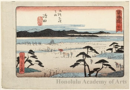 Utagawa Hiroshige: Shimada (Station #24) - Honolulu Museum of Art