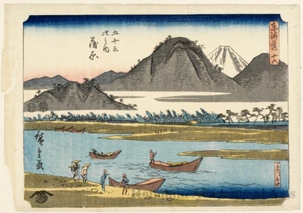 Utagawa Hiroshige: Kambara (Station #16) - Honolulu Museum of Art