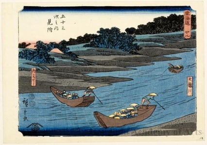 Utagawa Hiroshige: Mitsuke (Station #29) - Honolulu Museum of Art