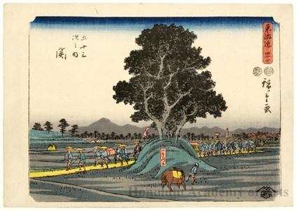 Utagawa Hiroshige, 歌川広重 (Utagawa Hiroshige)による浮世絵「Seki (Station #48)」